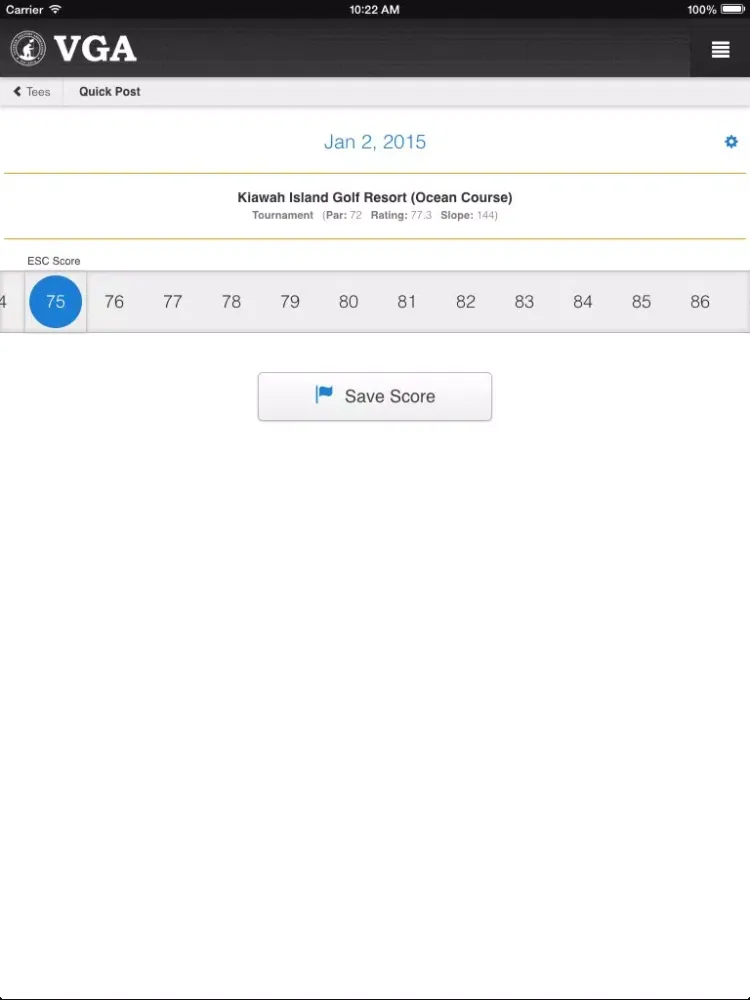 Capturas de tela do VGA Golf - Veteran Golfers Association iPad 