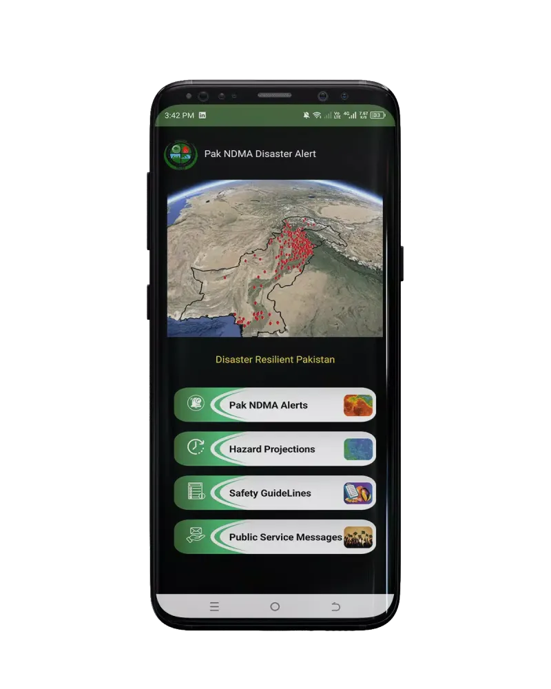 PAK NDMA-Disaster Alert Screenshots