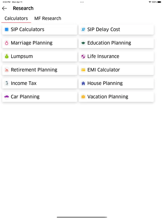 Tangkapan layar Shree Consultants iPad 