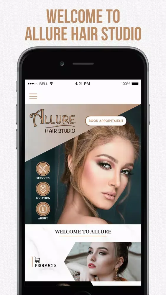 Tangkapan layar Allure Hair Studio