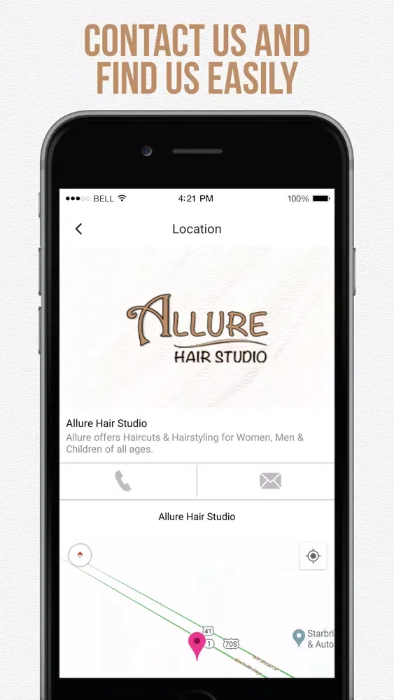 Tangkapan layar Allure Hair Studio