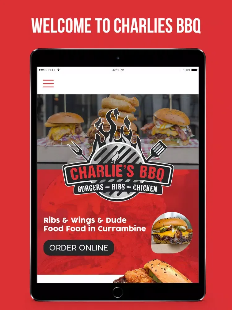 Ảnh chụp màn hình của Charlies BBQ iPad 