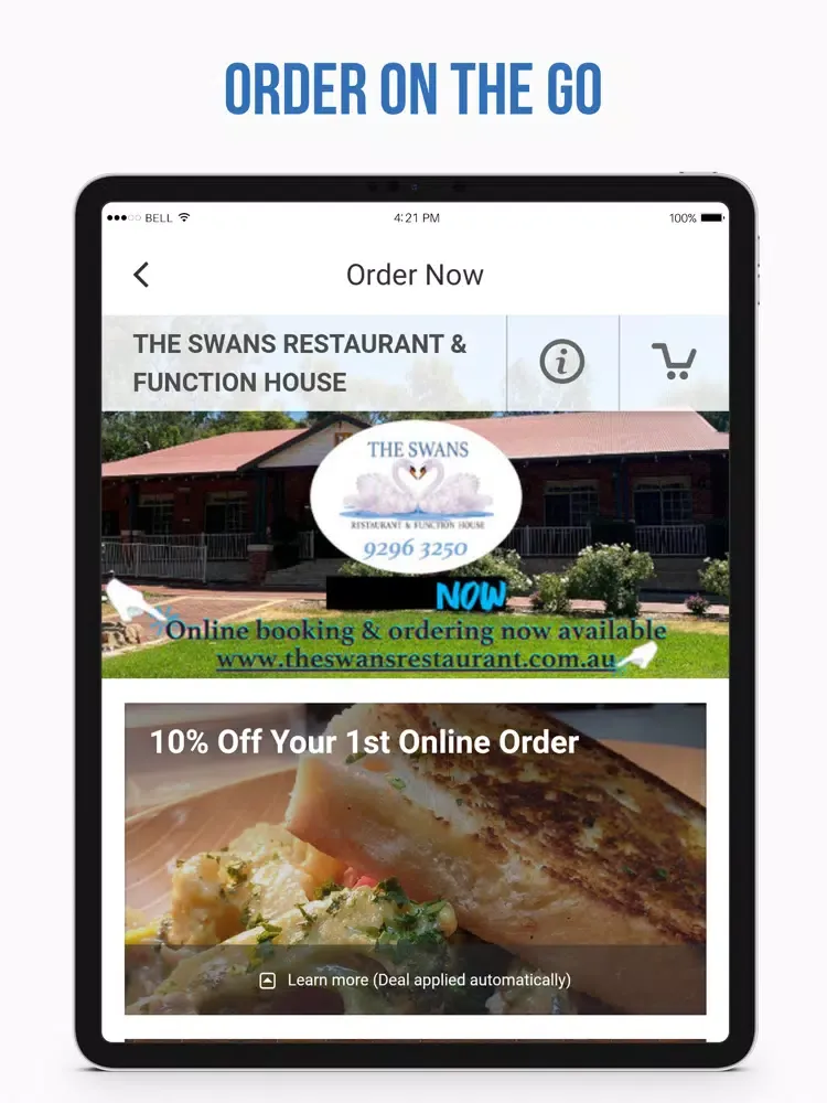 The Swans Restaurant iPad  Ekran Görüntüleri