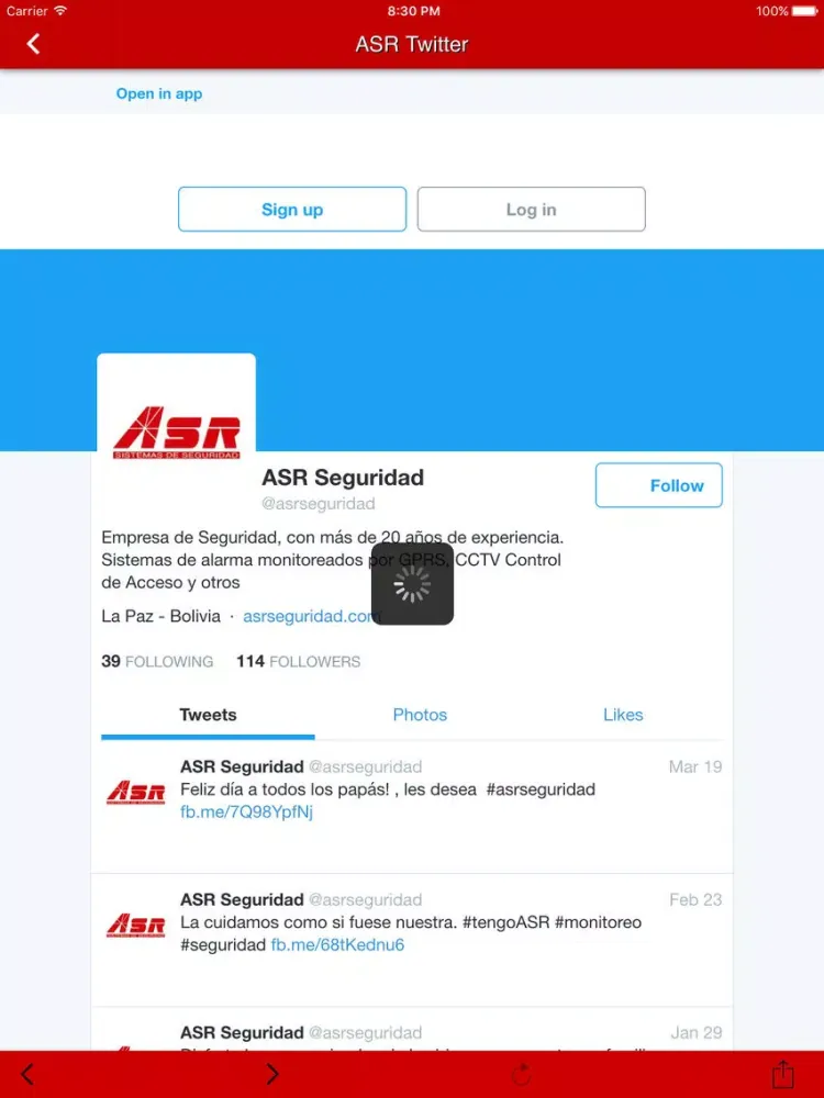 Zrzuty ekranu Asr seguridad iPad 