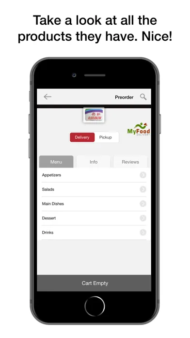 Capturas de tela do MyFood.Delivery