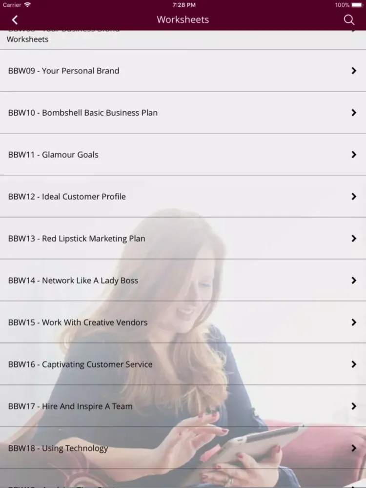 Capturas de pantalla de Bombshell Business App iPad 
