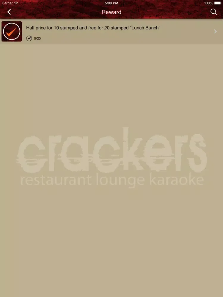 Ảnh chụp màn hình của Crackers Restaurant Lounge Karaoke iPad 