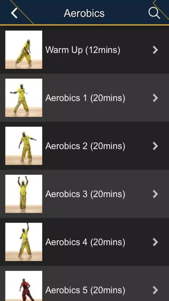 Tangkapan layar Dance Workout Videos