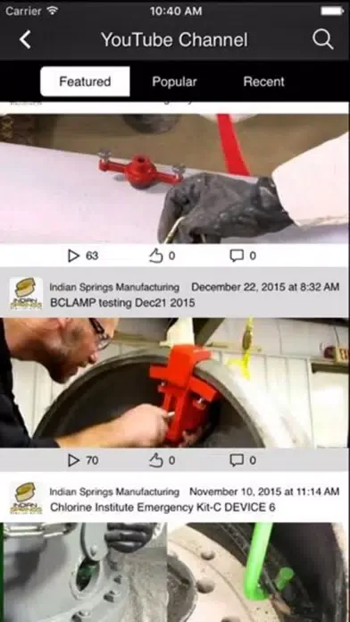 Ảnh chụp màn hình của Indian Springs Mfg. App
