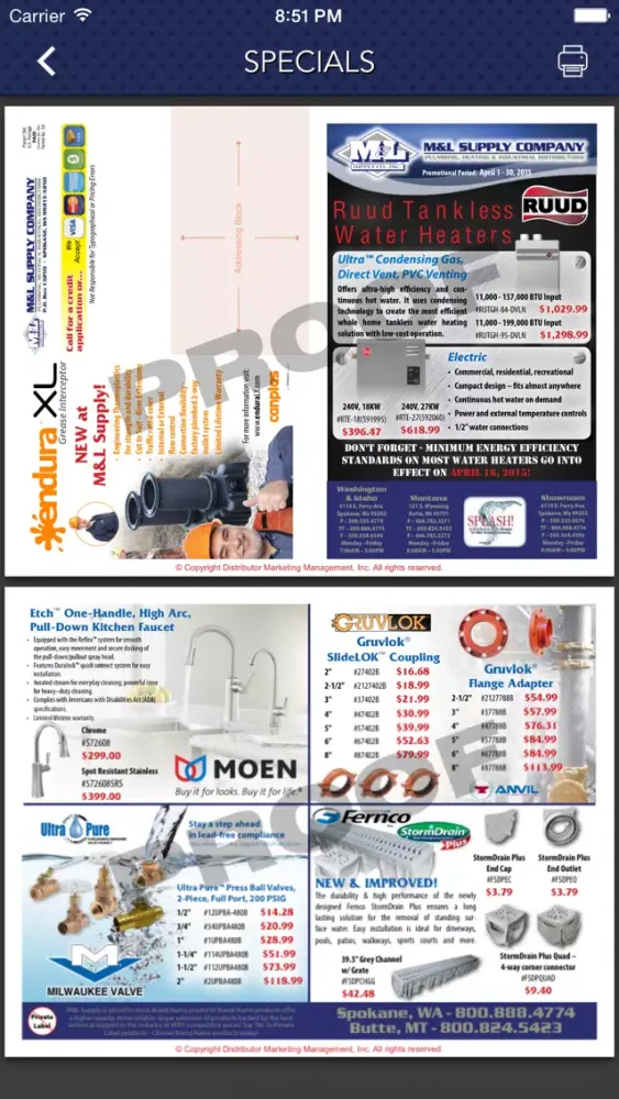 Capturas de tela do M&L Supply Snap & Send Order