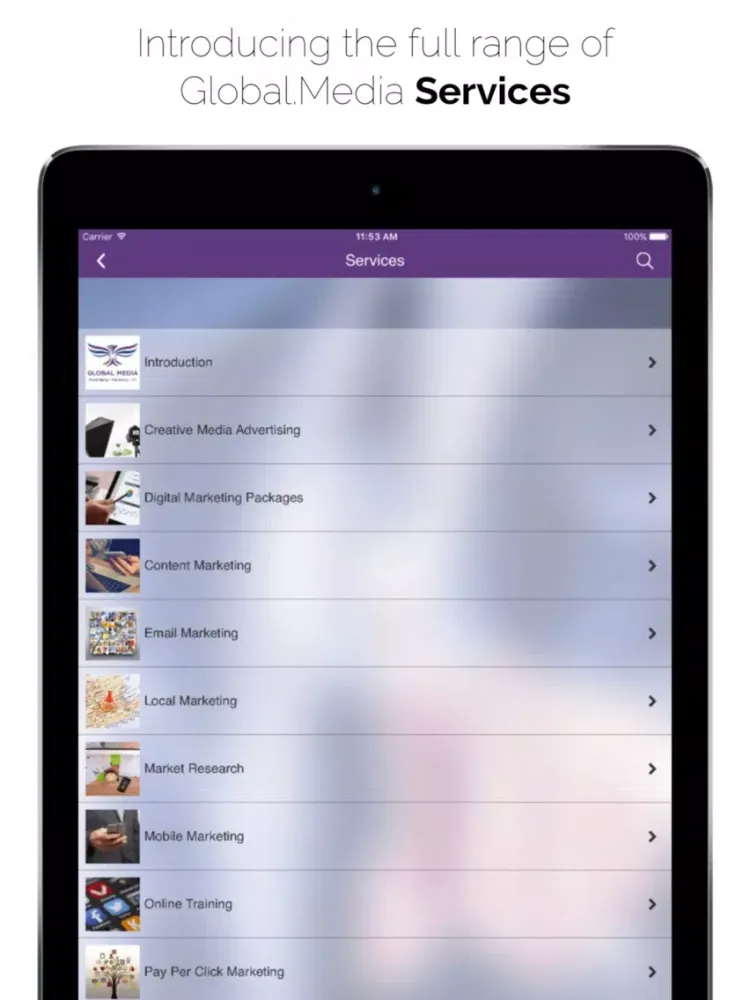 Global.Media iPad  سکرین شاٹس