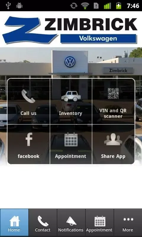 Captures d'écran de Zimbrick Volkswagen