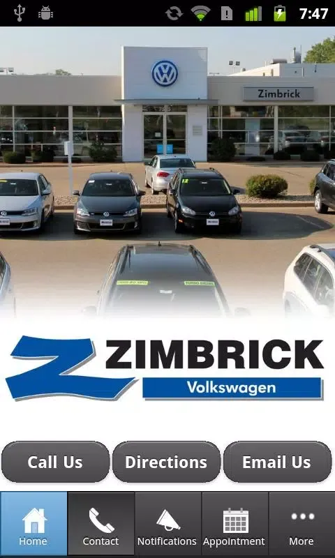 Captures d'écran de Zimbrick Volkswagen