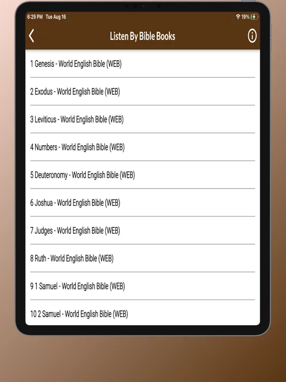 World English Bible WEB Audio iPad 應用截圖