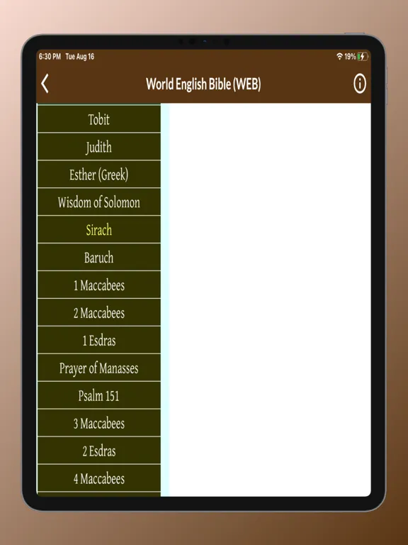 World English Bible WEB Audio iPad 應用截圖
