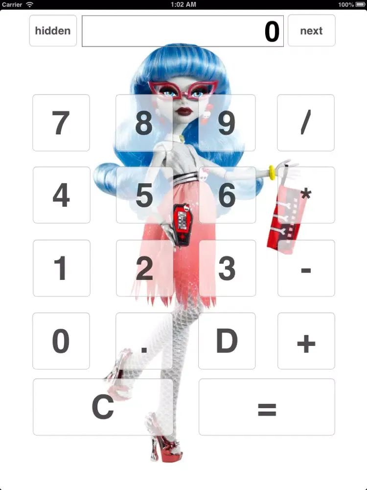 Calculator Monster High iPad 应用截图