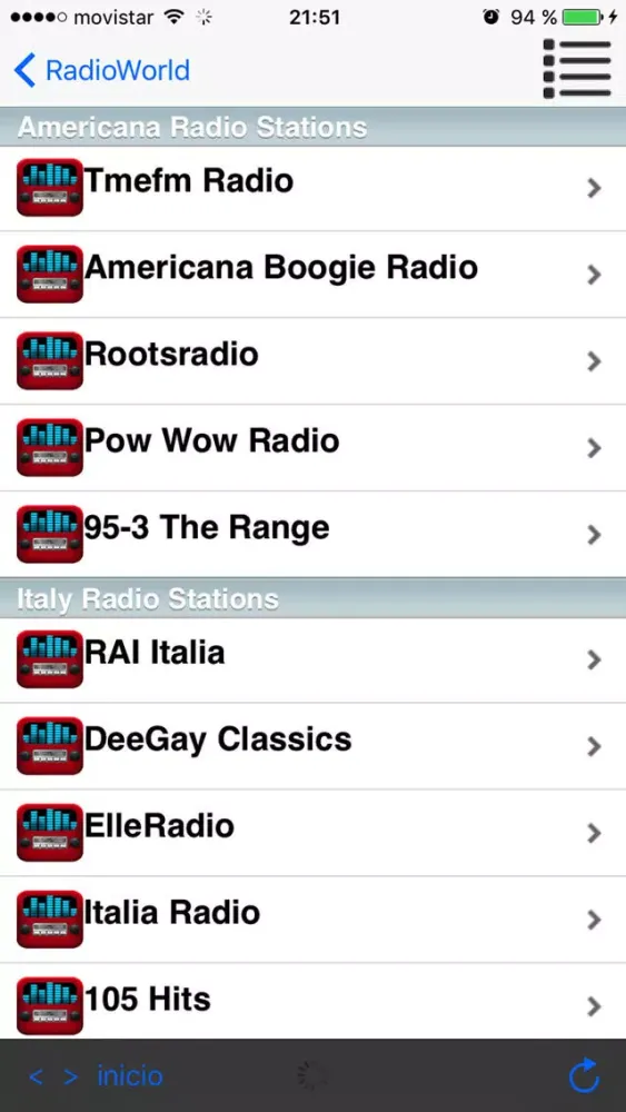 Ảnh chụp màn hình của Radios of the World - in your hands
