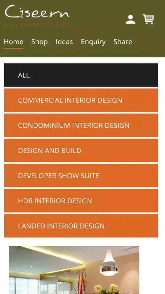 Zrzuty ekranu Ciseern Interior Design