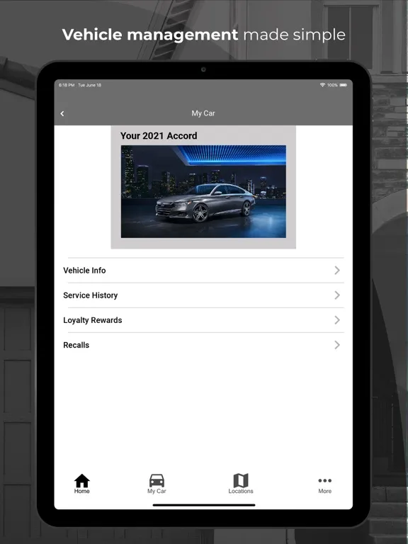 Tangkapan skrin Bob Lindsay Honda iPad 