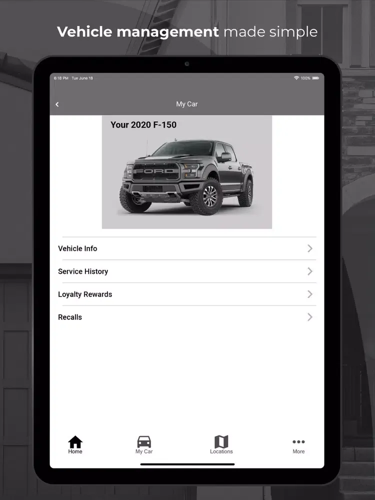 Tangkapan skrin Home Auto Group Advantage iPad 