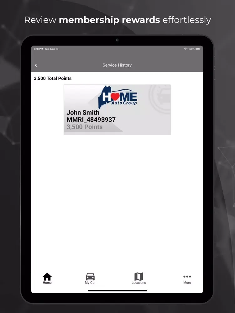 Tangkapan skrin Home Auto Group Advantage iPad 
