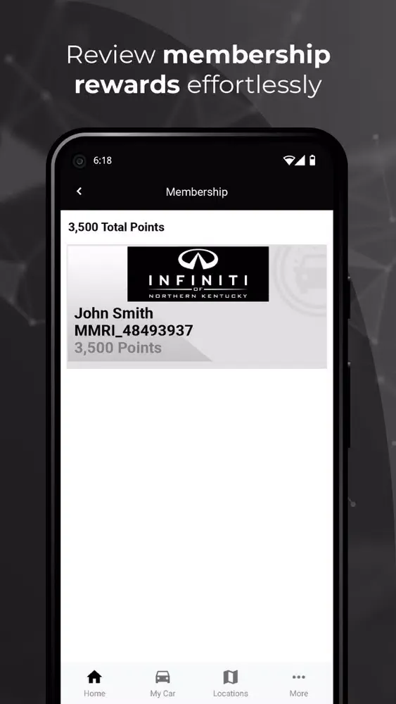 Infiniti VIP Rewards Screenshots