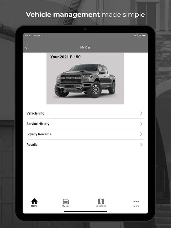ภาพหน้าจอของ Knox Ford Advantage iPad 