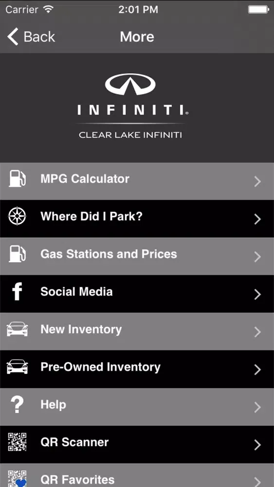 Clear Lake INFINITI Screenshots