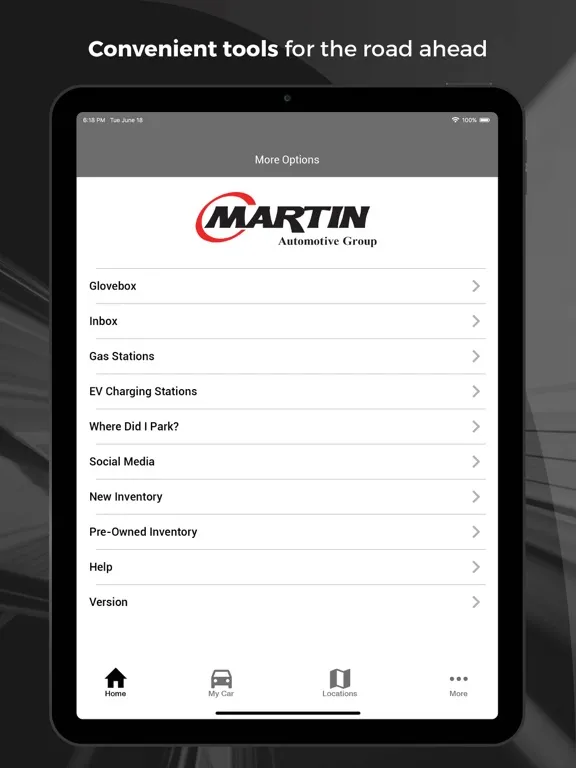 Скриншоты Martin Automotive Group iPad 