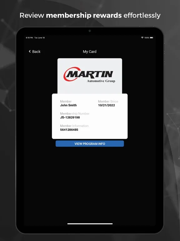 Скриншоты Martin Automotive Group iPad 