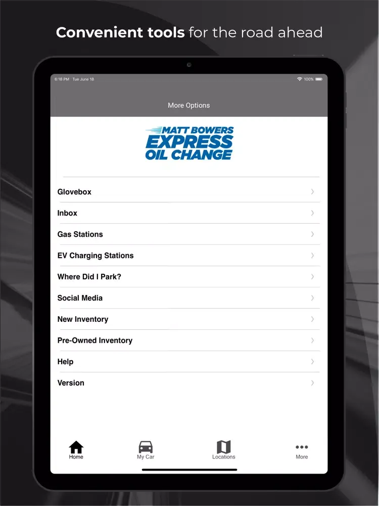 صور Matt Bowers Express Oil Change iPad 