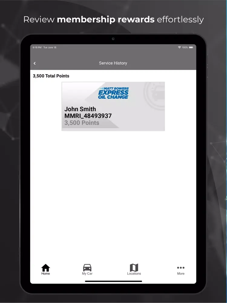 صور Matt Bowers Express Oil Change iPad 