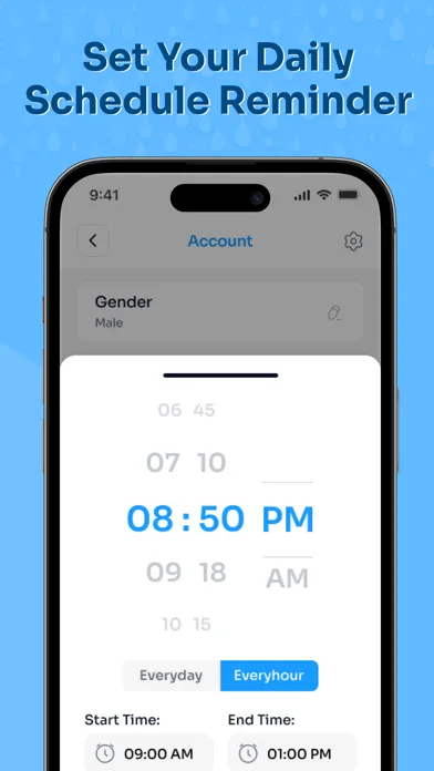 Скриншоты HydraHabit -Water Reminder app
