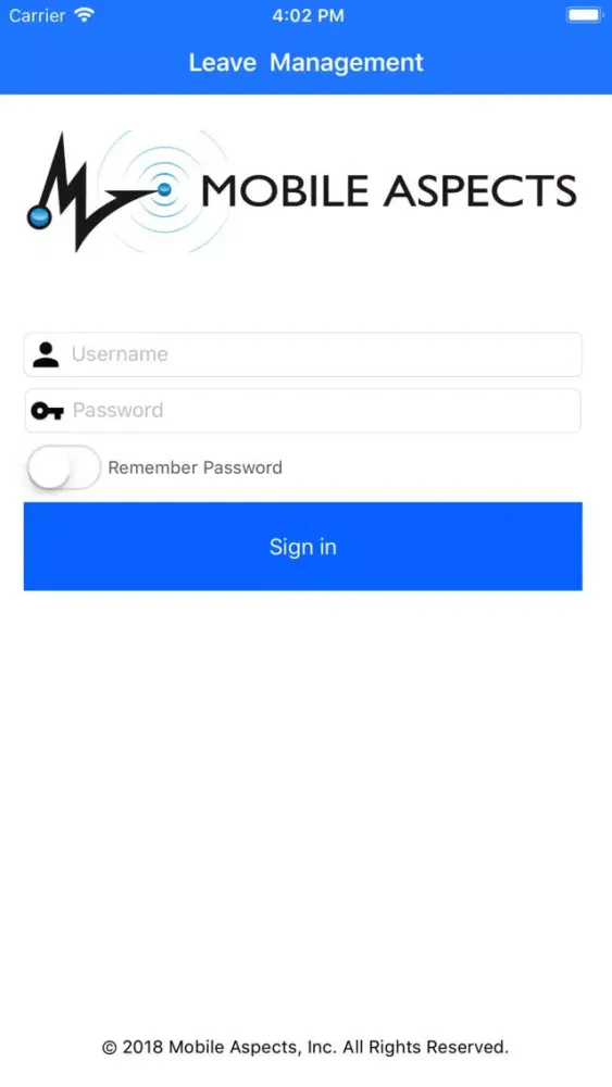 Captures d'écran de Mobile Aspects LeaveManagement