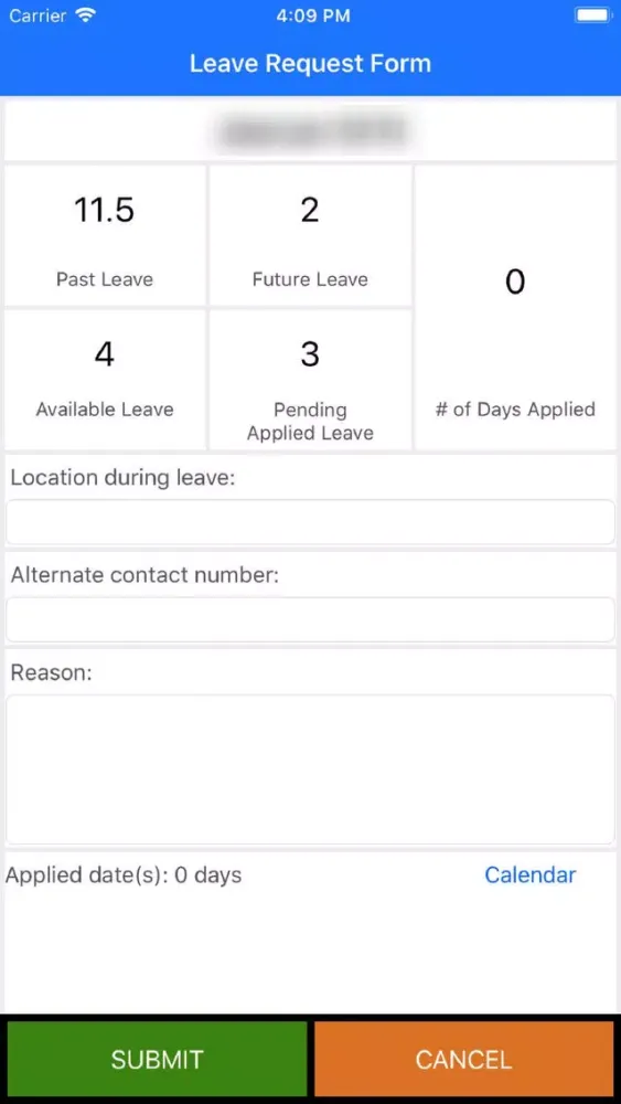Captures d'écran de Mobile Aspects LeaveManagement
