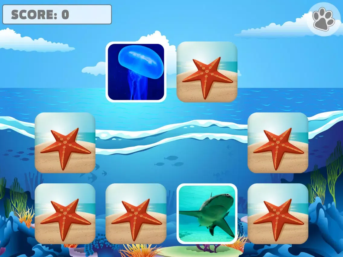 Animal Memory Matching Games for kids iPad 應用截圖