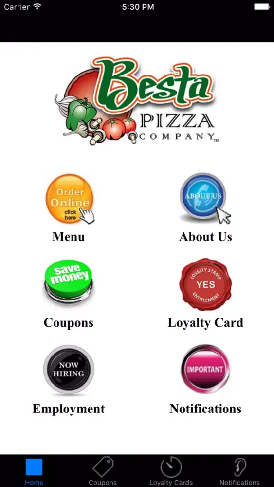 Tangkapan layar Besta Pizza Company