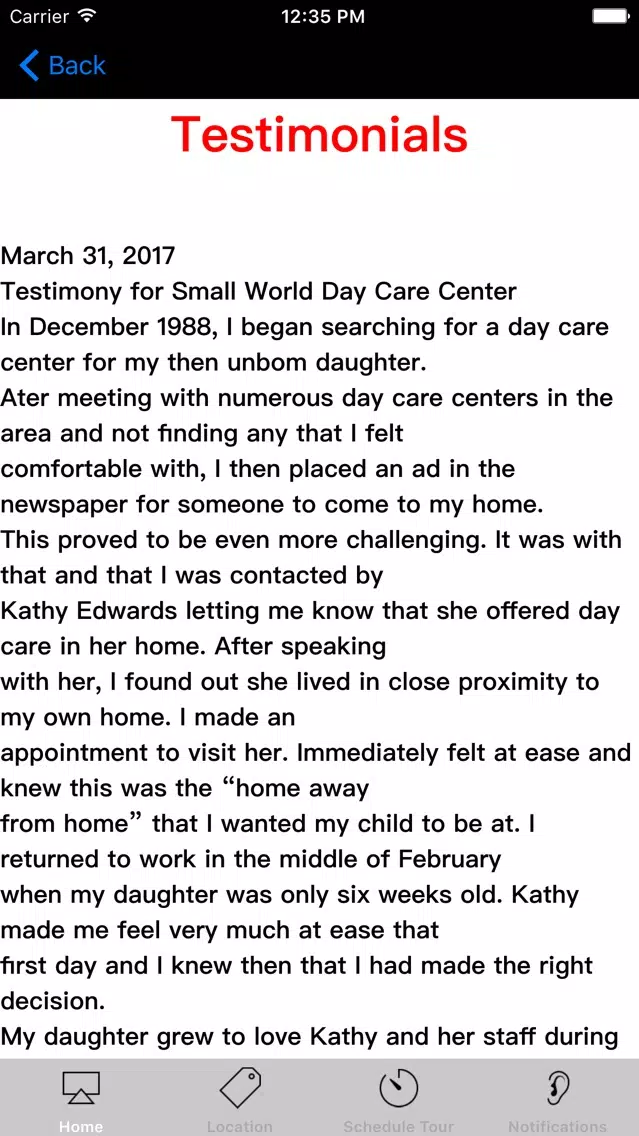 Small World too Child Care 스크린샷