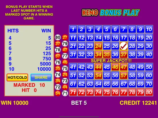 Keno Bonus Play iPad  স্ক্রিনশট