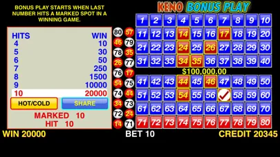 Keno Bonus Play স্ক্রিনশট