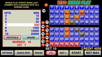 Keno Bonus Play স্ক্রিনশট