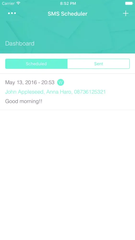 Captures d'écran de SMS Scheduler EZ