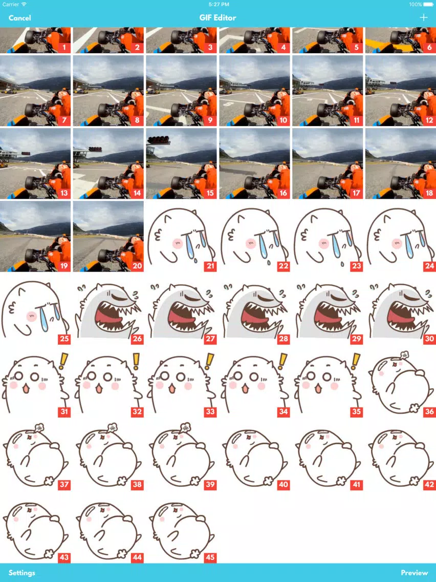 Tangkapan skrin Gif Film Maker iPad 