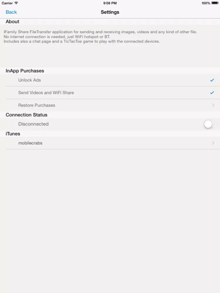 File Transfer iFamily - Files, Photo, Video, Documents + WiFi Share iPad  스크린샷