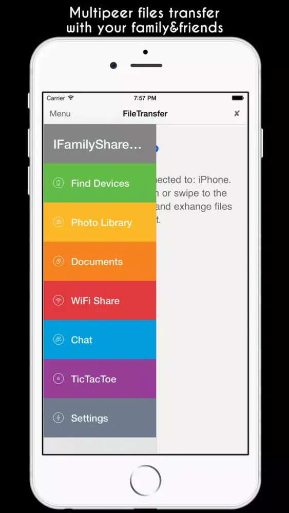 File Transfer iFamily - Files, Photo, Video, Documents + WiFi Share 스크린샷