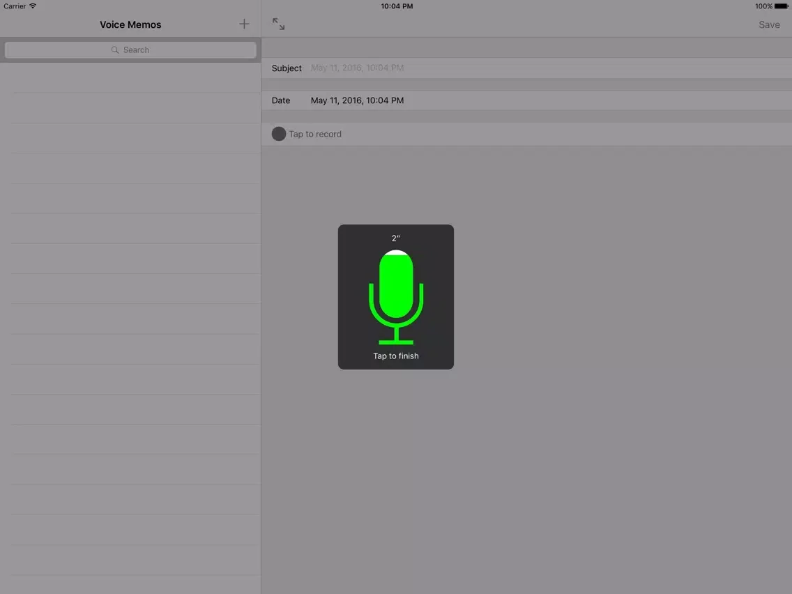 Insta Voice Memo iPad  Screenshots