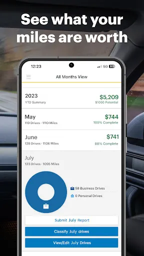 Capturas de tela do Mileage Tracker & Log - MileIQ