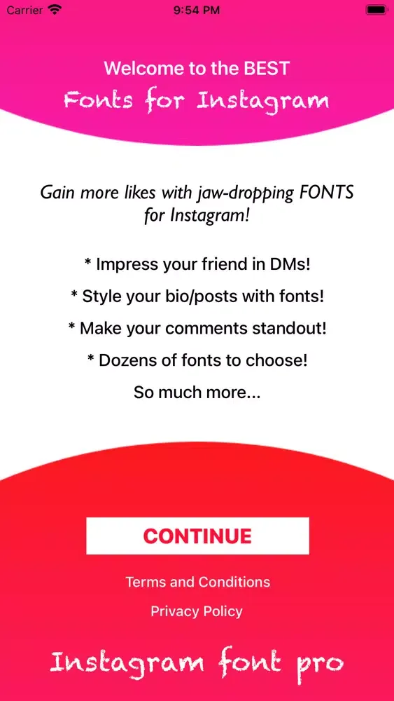 ภาพหน้าจอของ Fonts for insta keyboard +