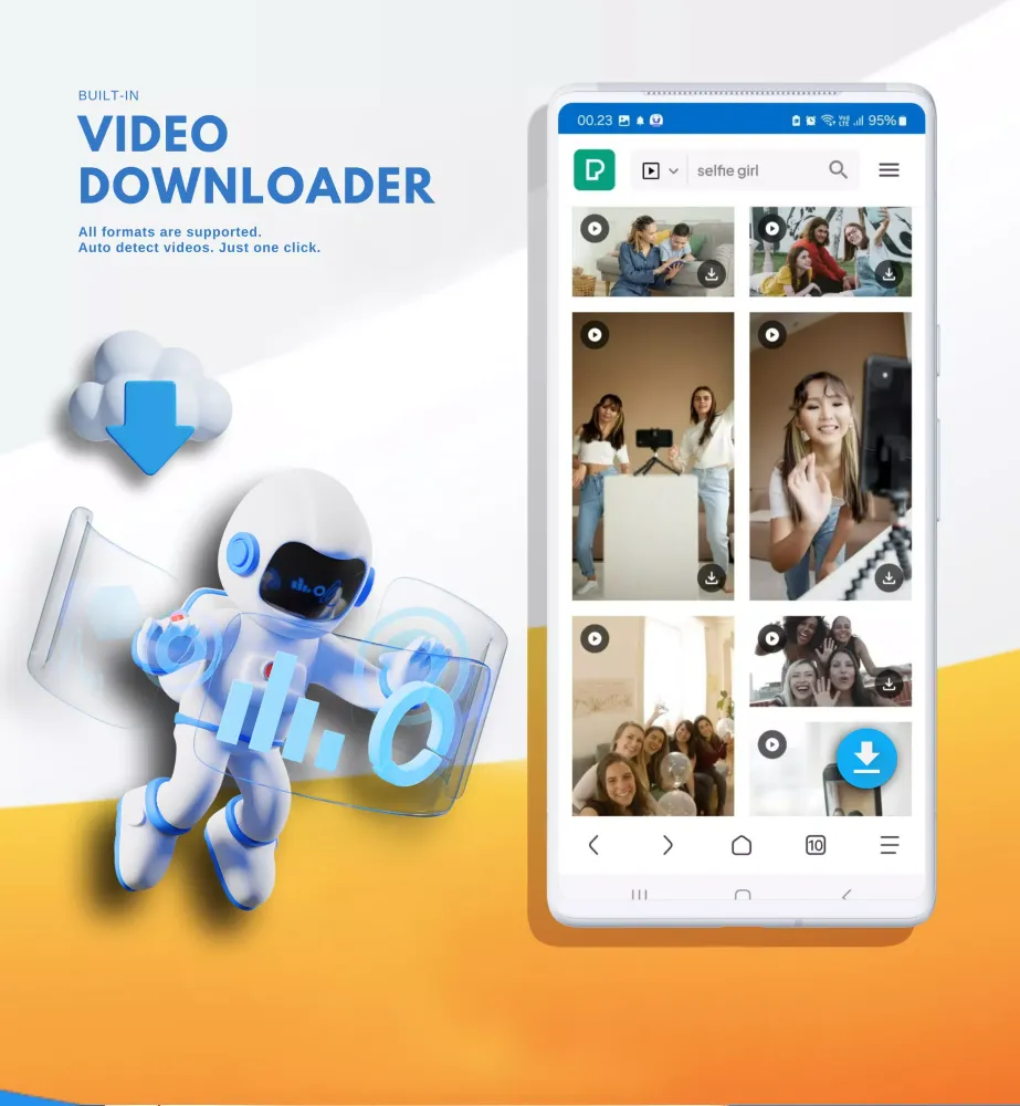 Capturas de tela do Proxy Browser Video Downloader