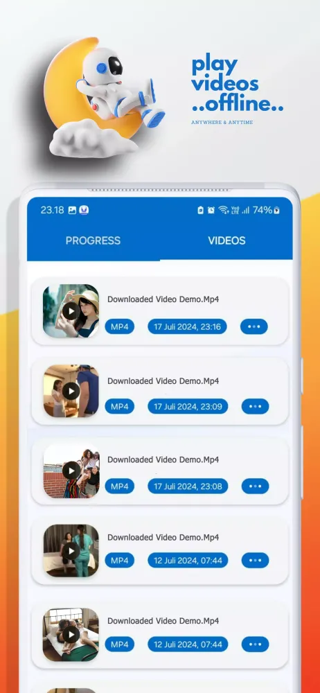 Capturas de tela do Proxy Browser Video Downloader